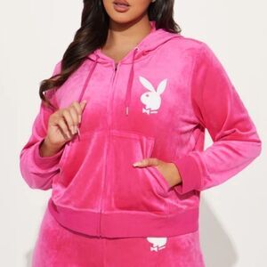 PLAYBOY Fuchsia Pink Hoodie Jacket -S